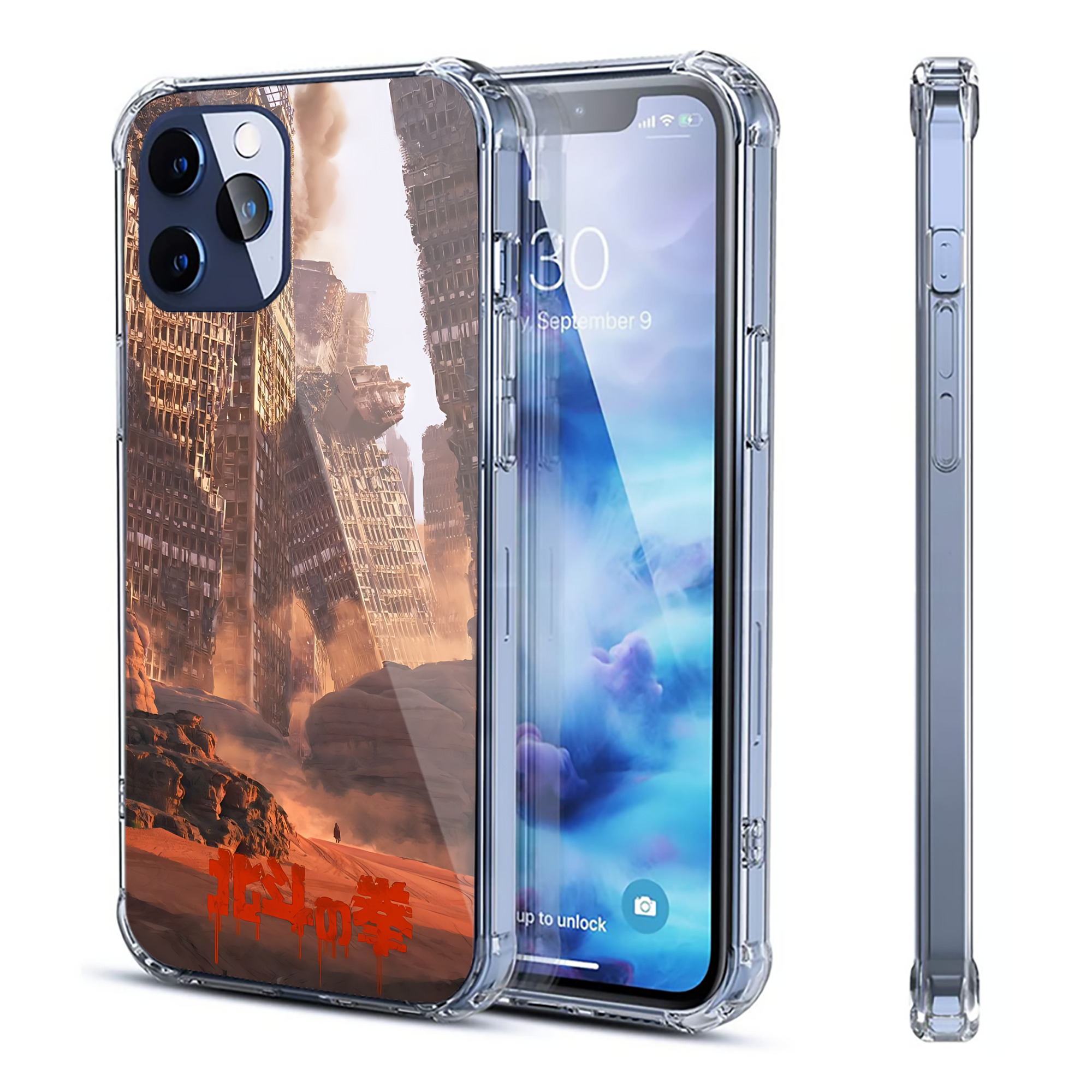 （画像用） 北斗の拳 Fist of the North Star 【iPhone 12シリーズ対応】透明スマホケース（クリアソフトケース）